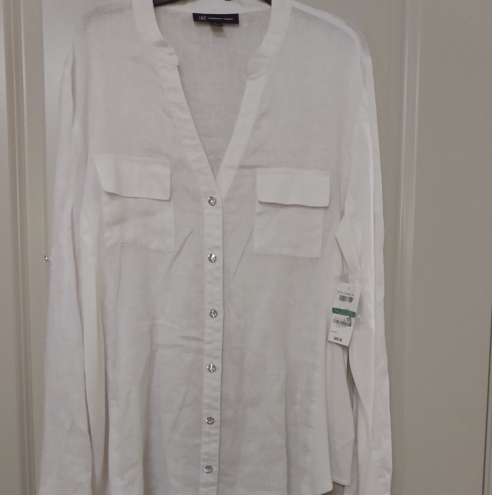 Inc white button down
